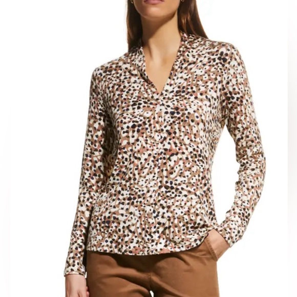 NIC+ZOE Tops - NIC+ZOE Forest Spot Printed Top - XXL